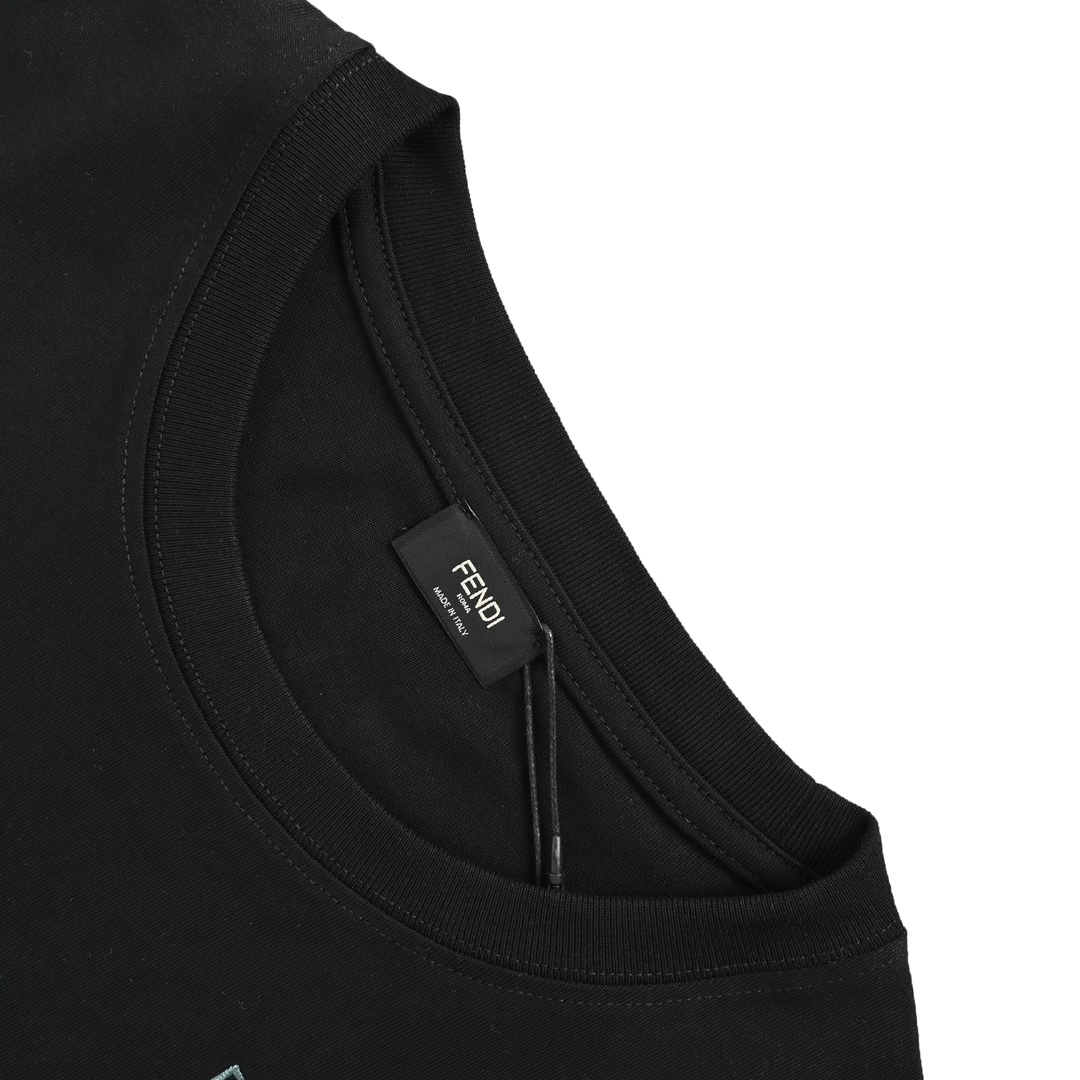 Fendi 24ss FF embroidered fake pocket short sleeve