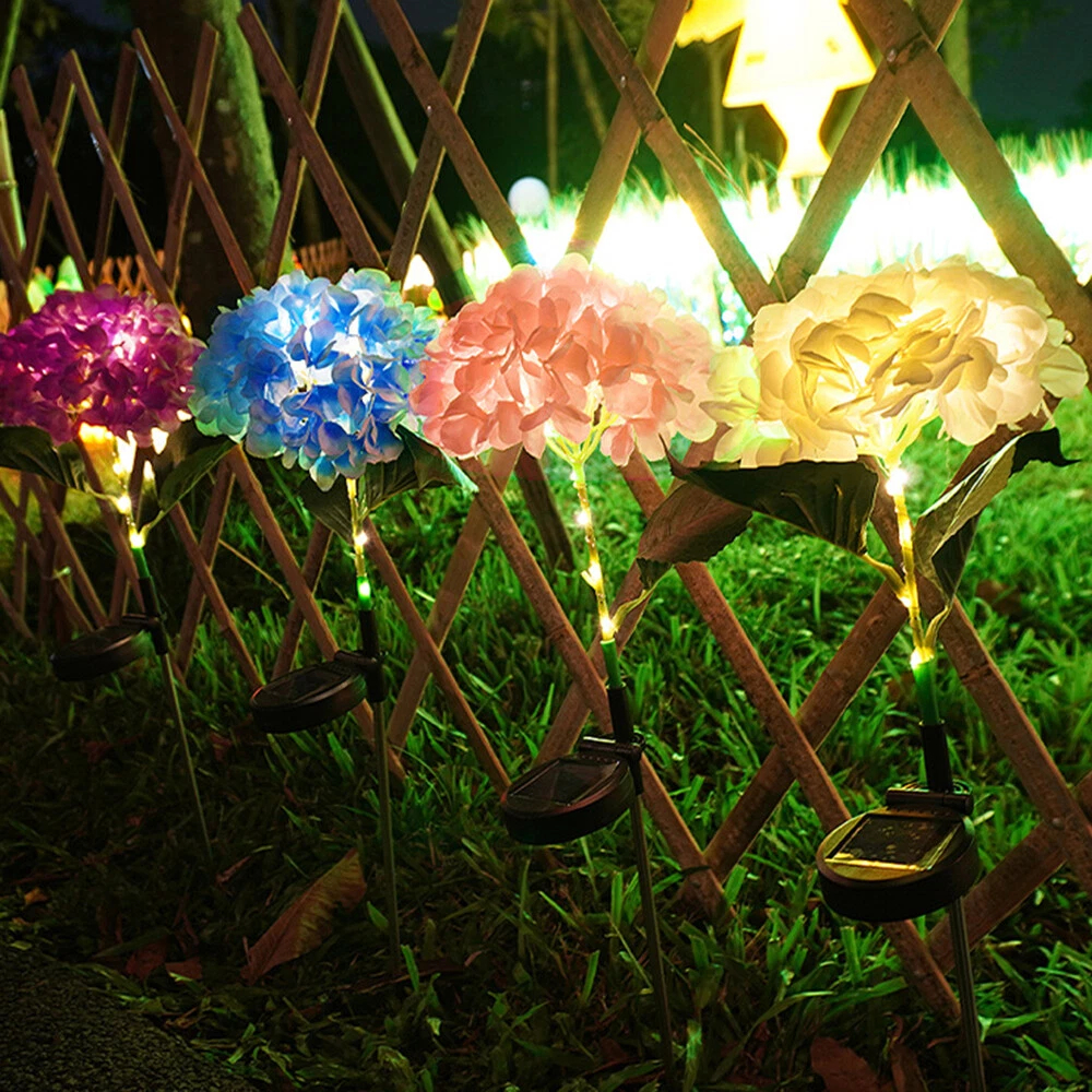🌸 Solar LED Hydrangea Flower Stake Light 🌸