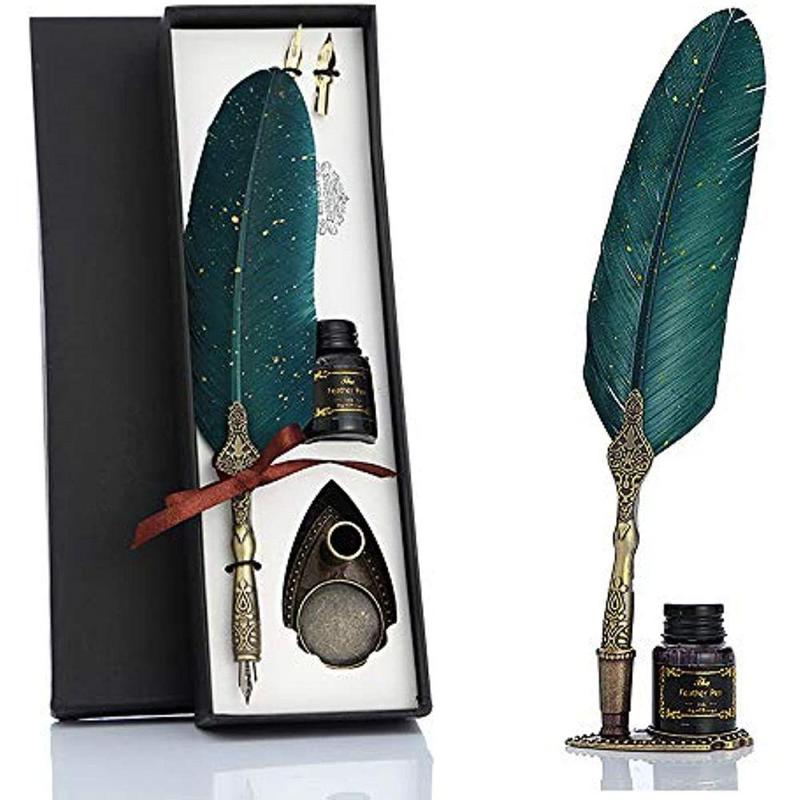 🎄Early Christmas Sale 49% OFF🎄Vintage Wax Seal Stamp Kit & Antique Feather Calligraphy Pen Set