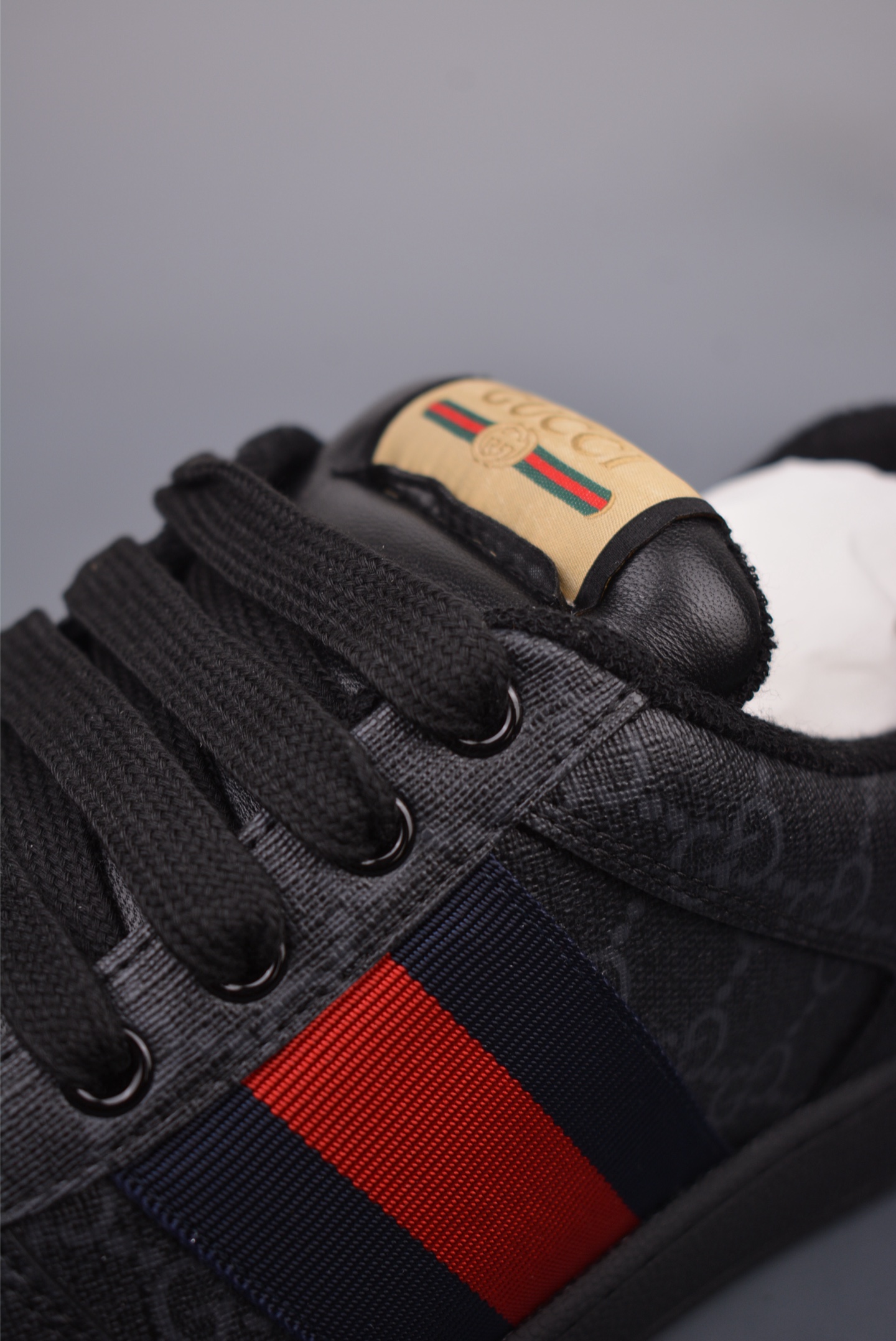 Gucci Screener GG Sneaker Low Black and Red