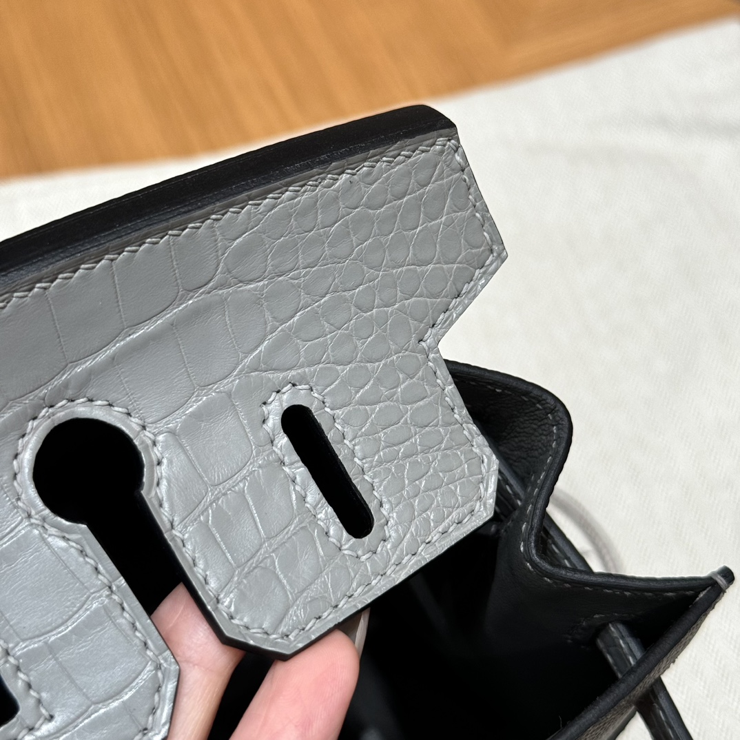 Hermes Birkin Faubourg Touch 0LGirs Meyer and 0VGirs Ciment (Handmade to order)