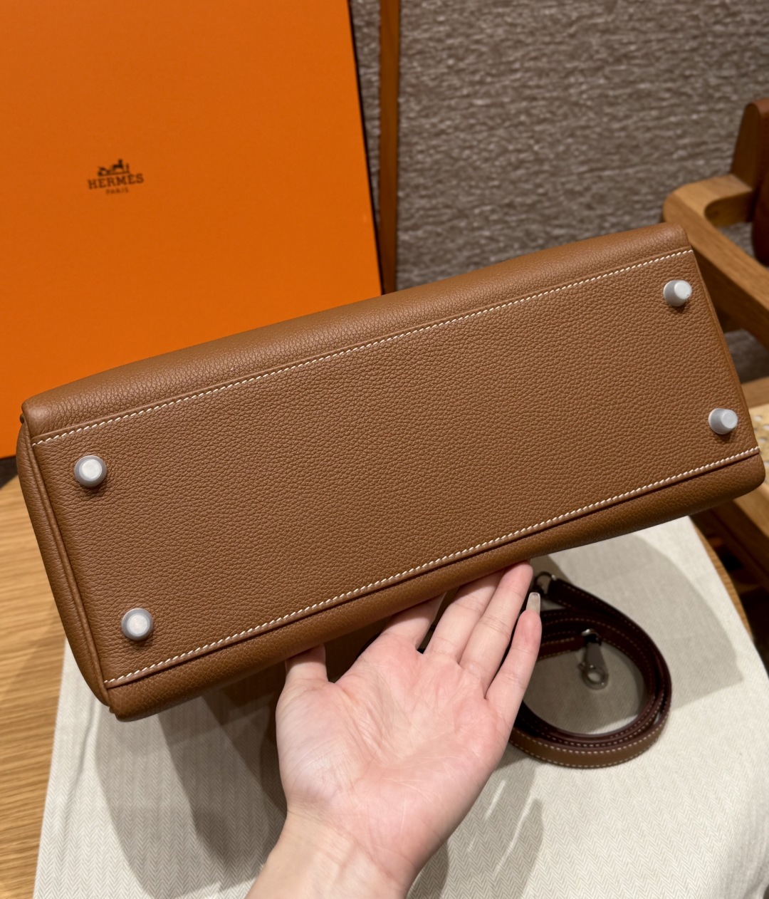Hermes Birkin 37gold handbag (handmade to order)