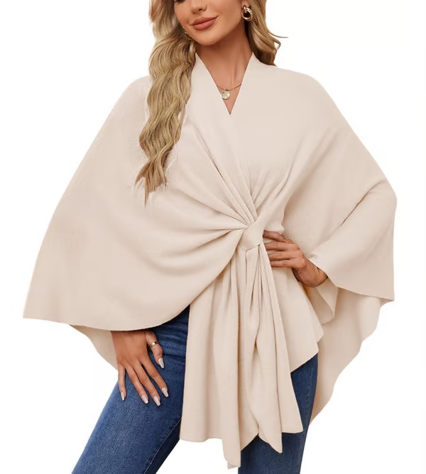 Elegant Shawl Wraps Soft Open Front Poncho Sweater (Buy 2 Free Shipping)