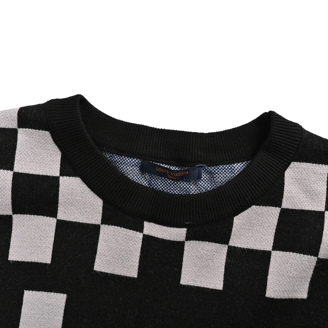 Louis Vuitton 24Fw mosaic jacquard sweater