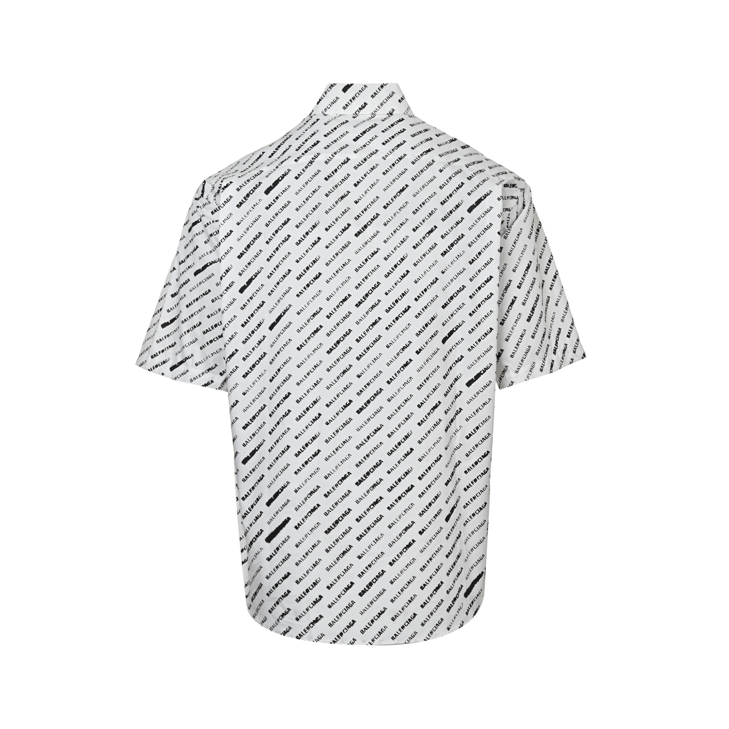 Balenciaga short-sleeved shirt with all-over lettering