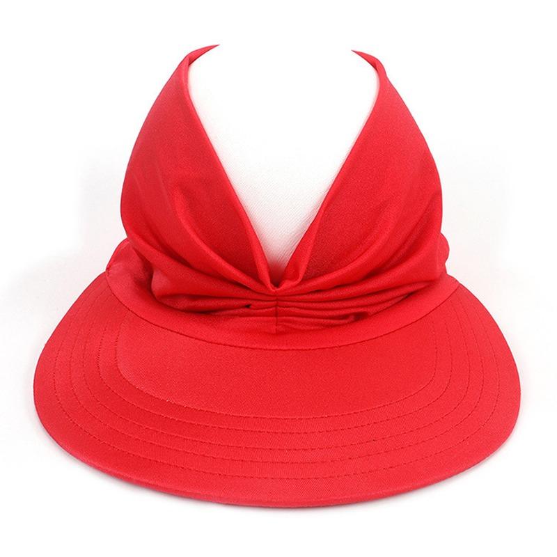2022 Summer women's sun hat, women's anti-ultraviolet elastic top hat, ponytail hat, sun hat, beach hat