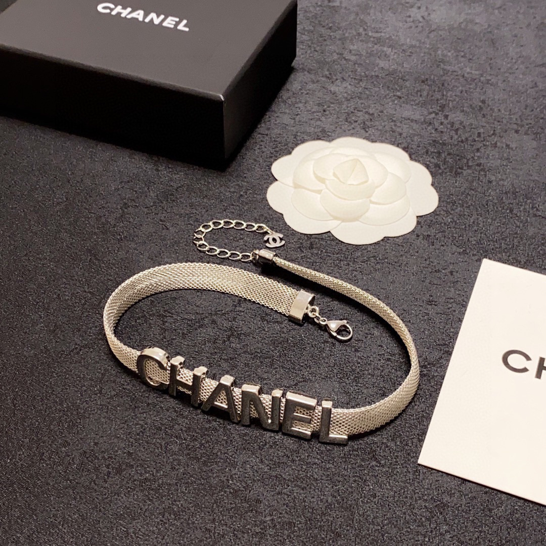Chanel Letters Wide Necklace