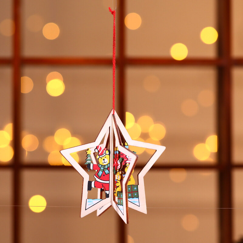 (🌲Early Christmas Sale- SAVE 49% OFF)Christmas Wooden Pendant-BUY 1 GET 1 FREE TODAY!