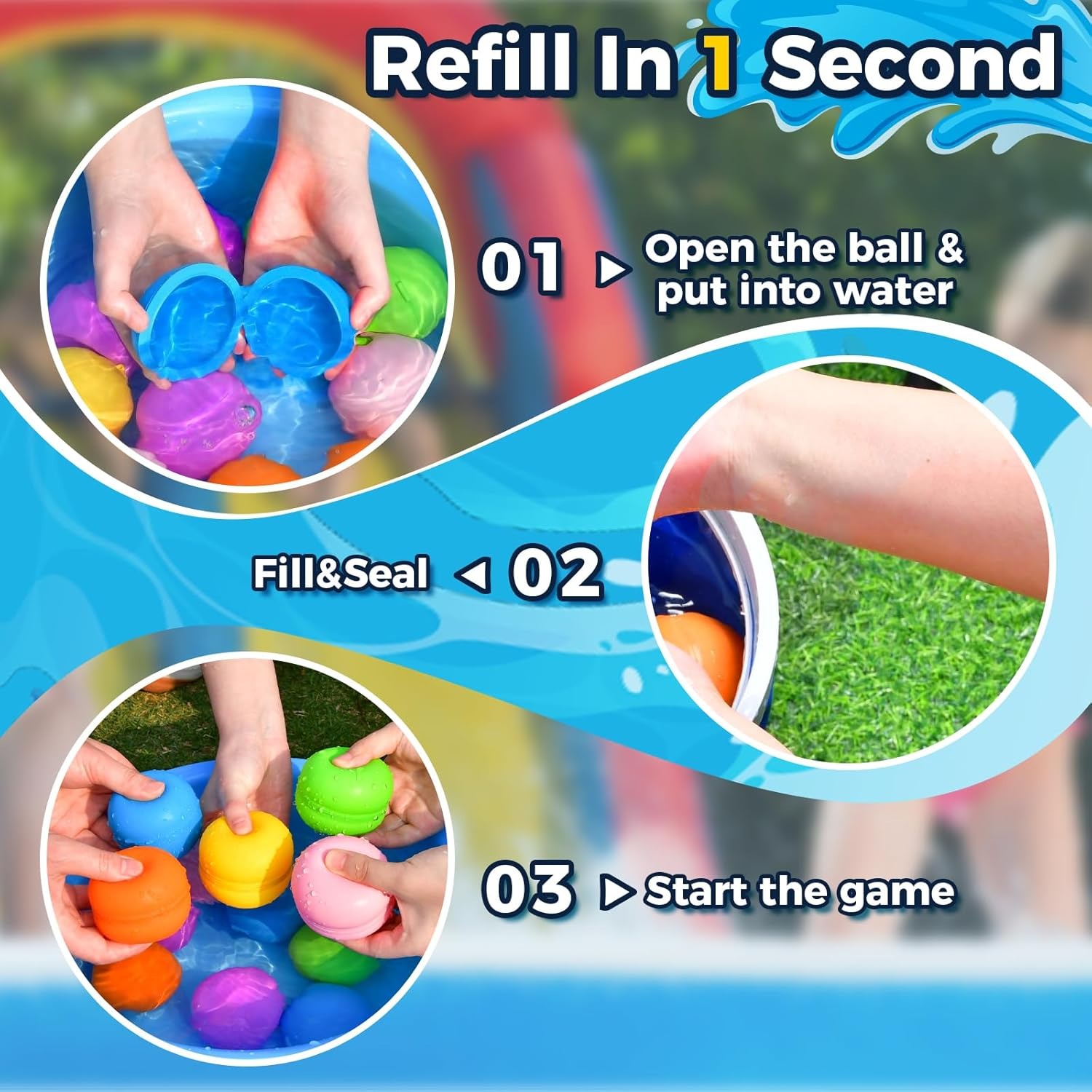 🔥ON SALE 🔥Reusable magnetic water balloons