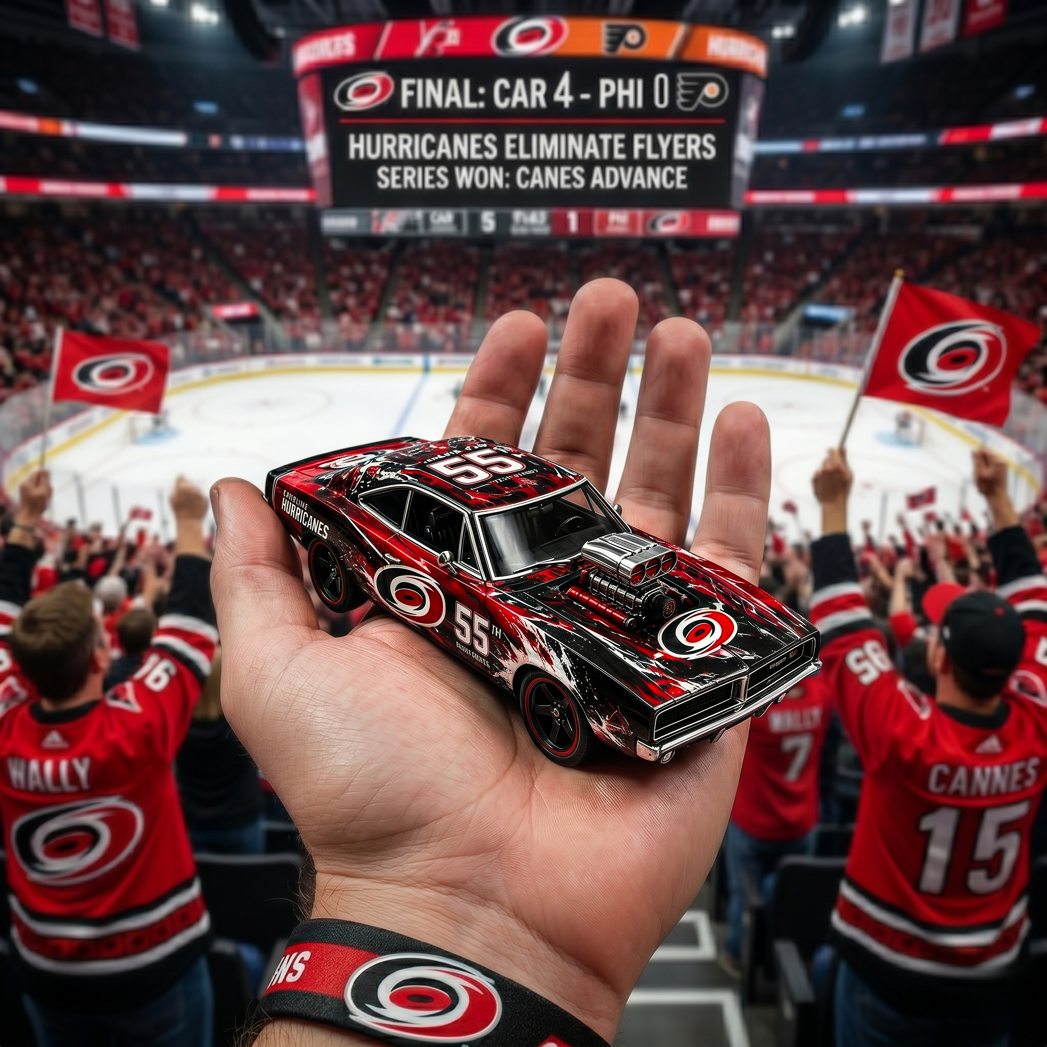 Hot Wheels Carolina Hurricanes 55th Anniversary Custom Charger