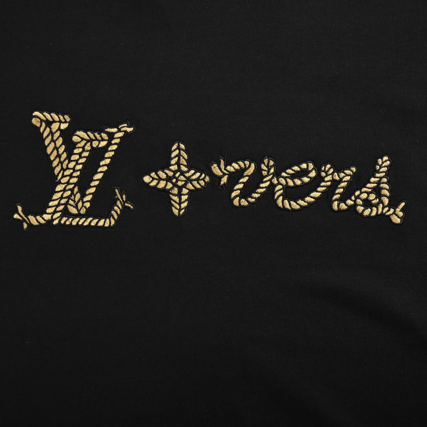 Louis Vuitton 25ss hemp rope knot embroidered short sleeves