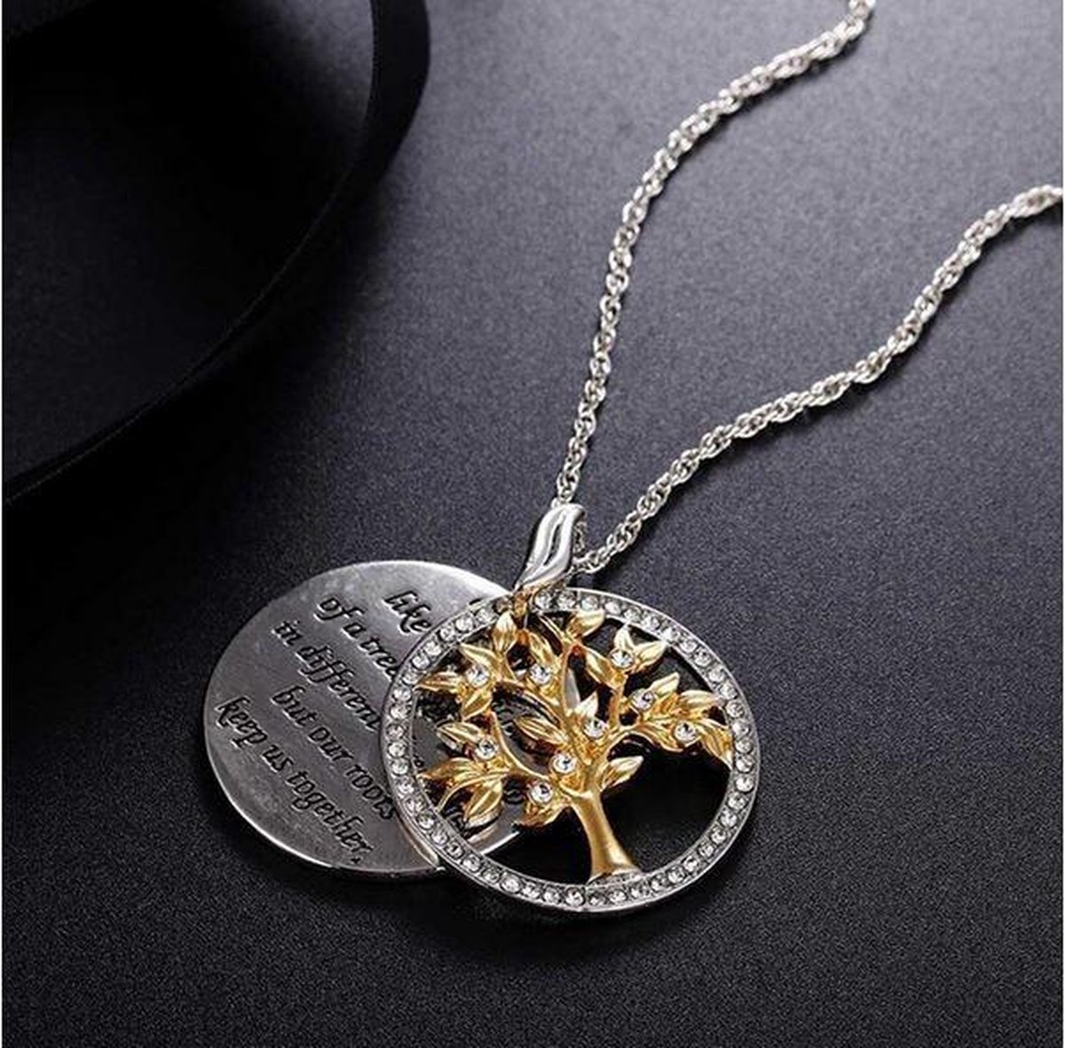 🌲Early Christmas Sale 49% OFF🌲Family Tree Silver Crystal Necklace