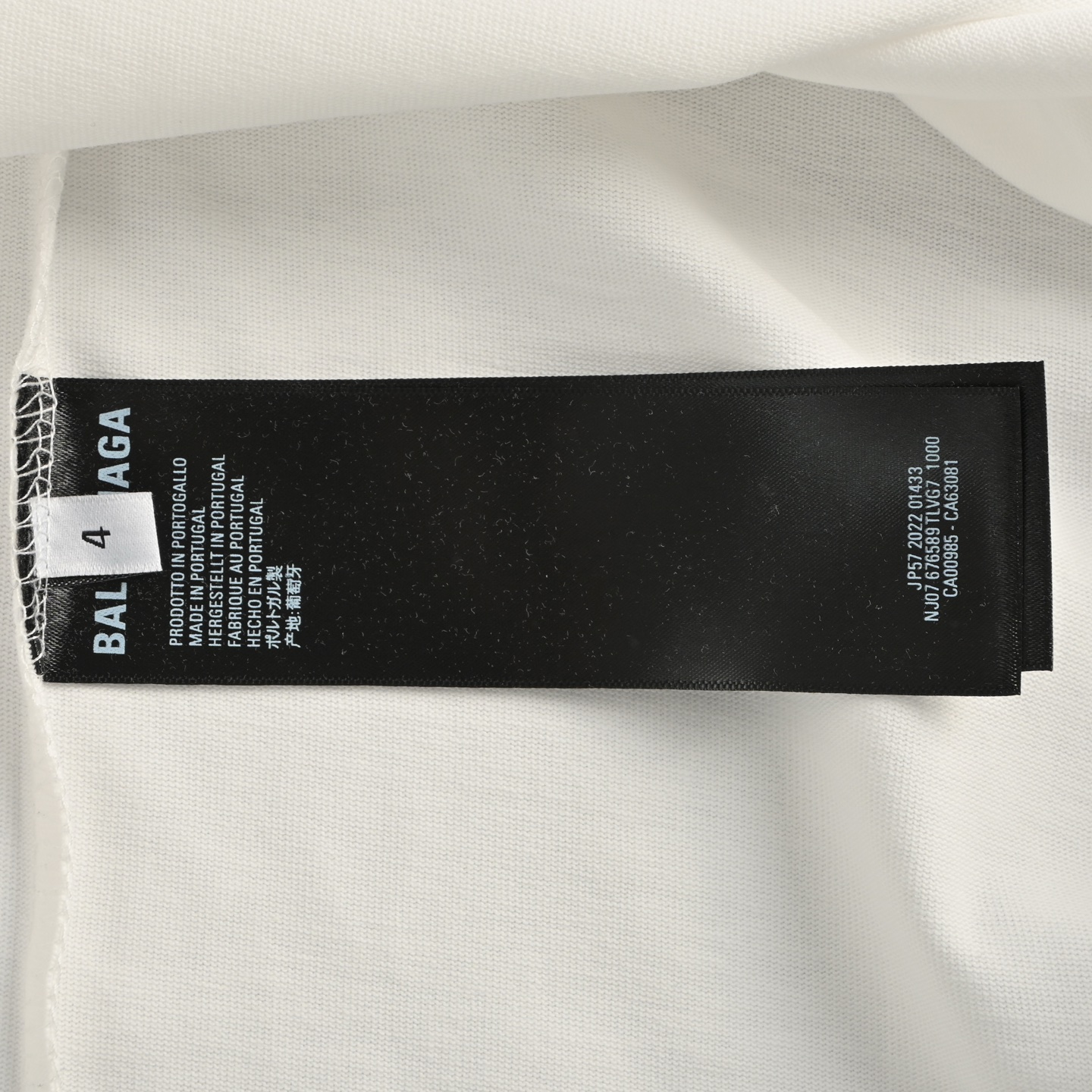 Balenciaga 25ss red tape print short sleeve