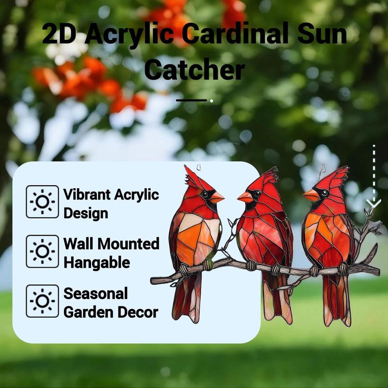 🔥Super Sale - 49% OFF🐦 2D Acrylic Cardinal Sun Catcher