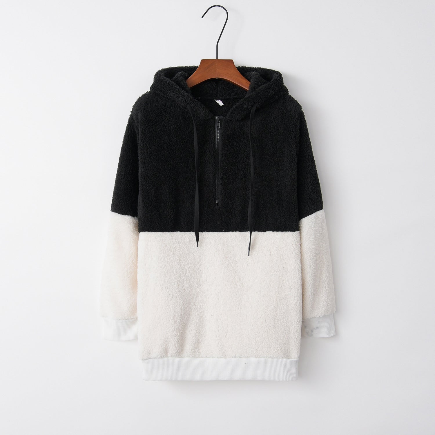 Solid Color Women's Long-Sleeved Hooded Sweater Coat