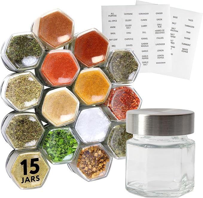 🔥Last Day 50% OFF🔥5PCS/SET Magnetic Spice Jars-🎁Buy 2 Sets Get 1 Set Free