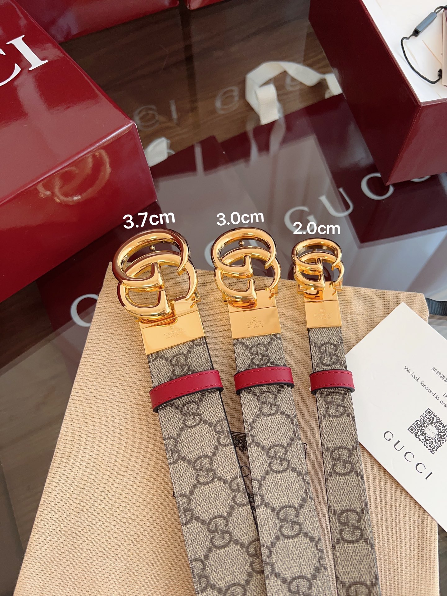 Gucci 2025 new double G buckle leather belt width 3.0cm