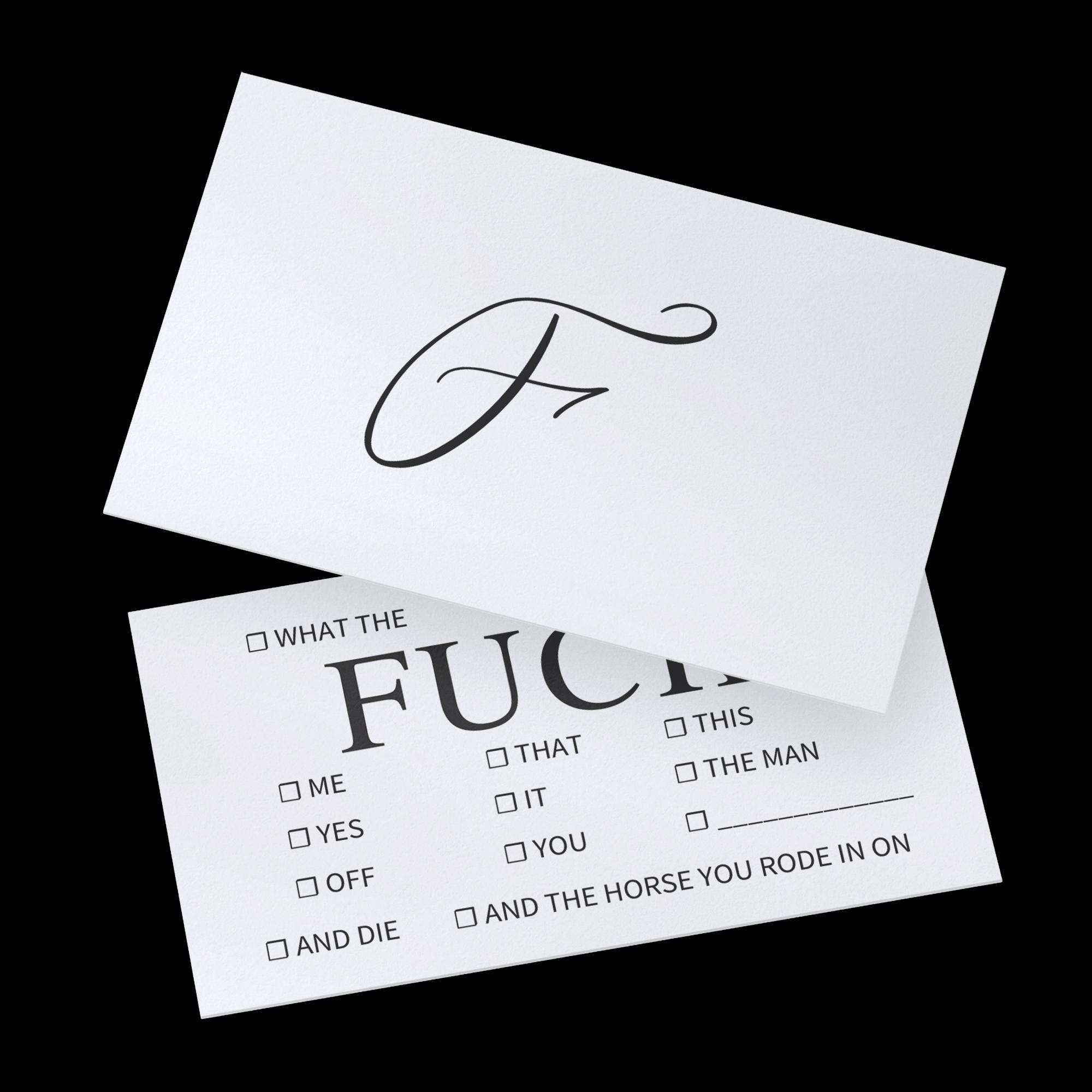 What the F*ck Business Cards | Gag Gift