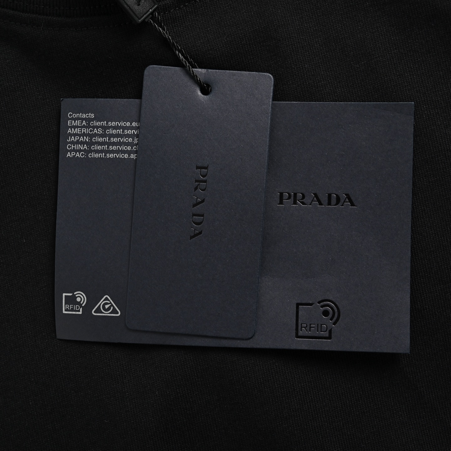 Prada 23ss collar letter print short sleeve