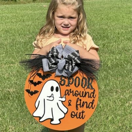 2024 Halloween Ghost Pumpkin Front Door Decor👻🎃️✨