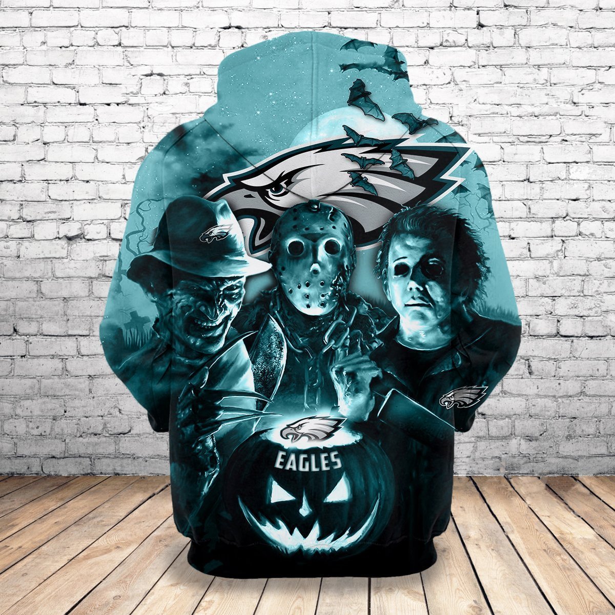 EAGLES HOODIE 3D HORROR2