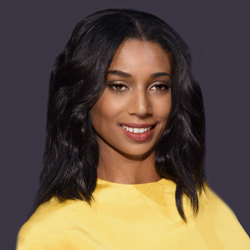 Luna Wigs Bob Wig Wavy Handmade Hair Lace Closed Wig