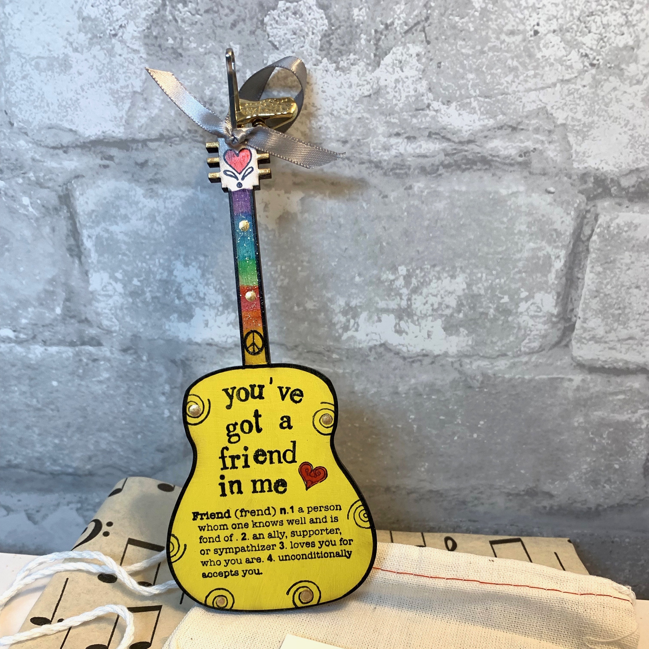 🌲Early Christmas Sale 49% OFF🌲You've Got a Friend In Me 💖 Guitar Ornament - Handmade
