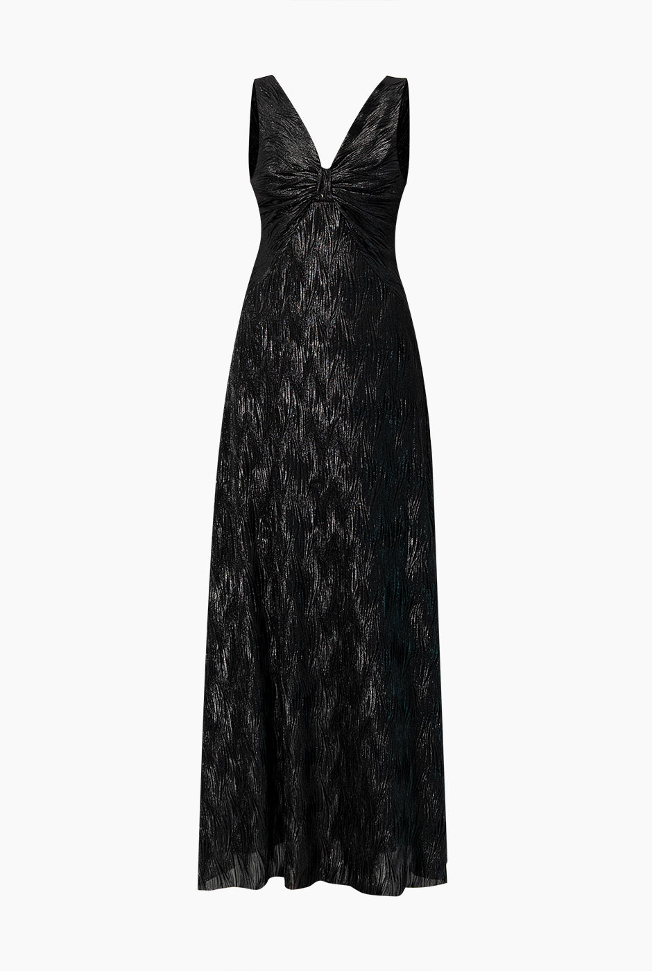 Vestido largo negro sin mangas