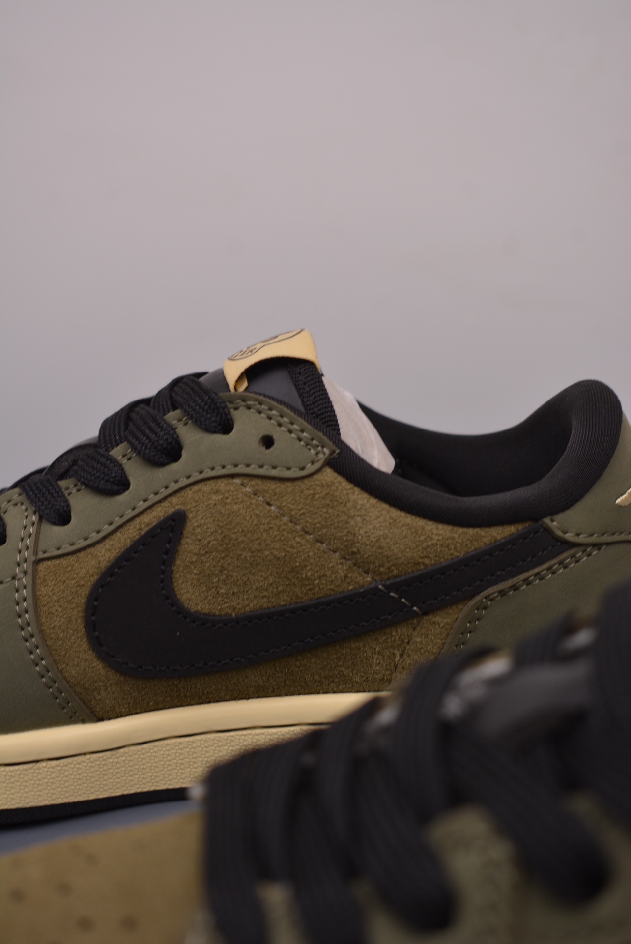 Moncler x Travis Scott x Air Jordan 1 Low OG SP Army Green Black CH6336-007