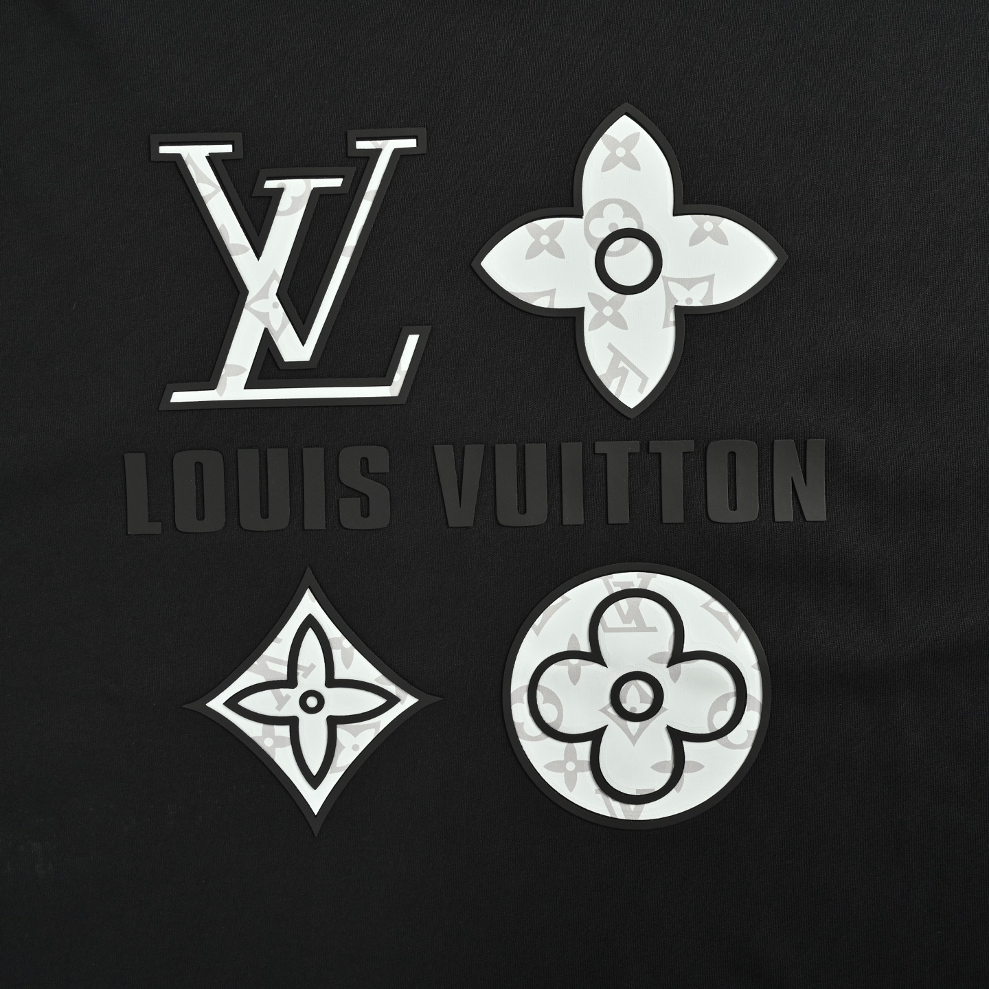 Louis Vuitton 25ss Silicone Four Flower Short Sleeve