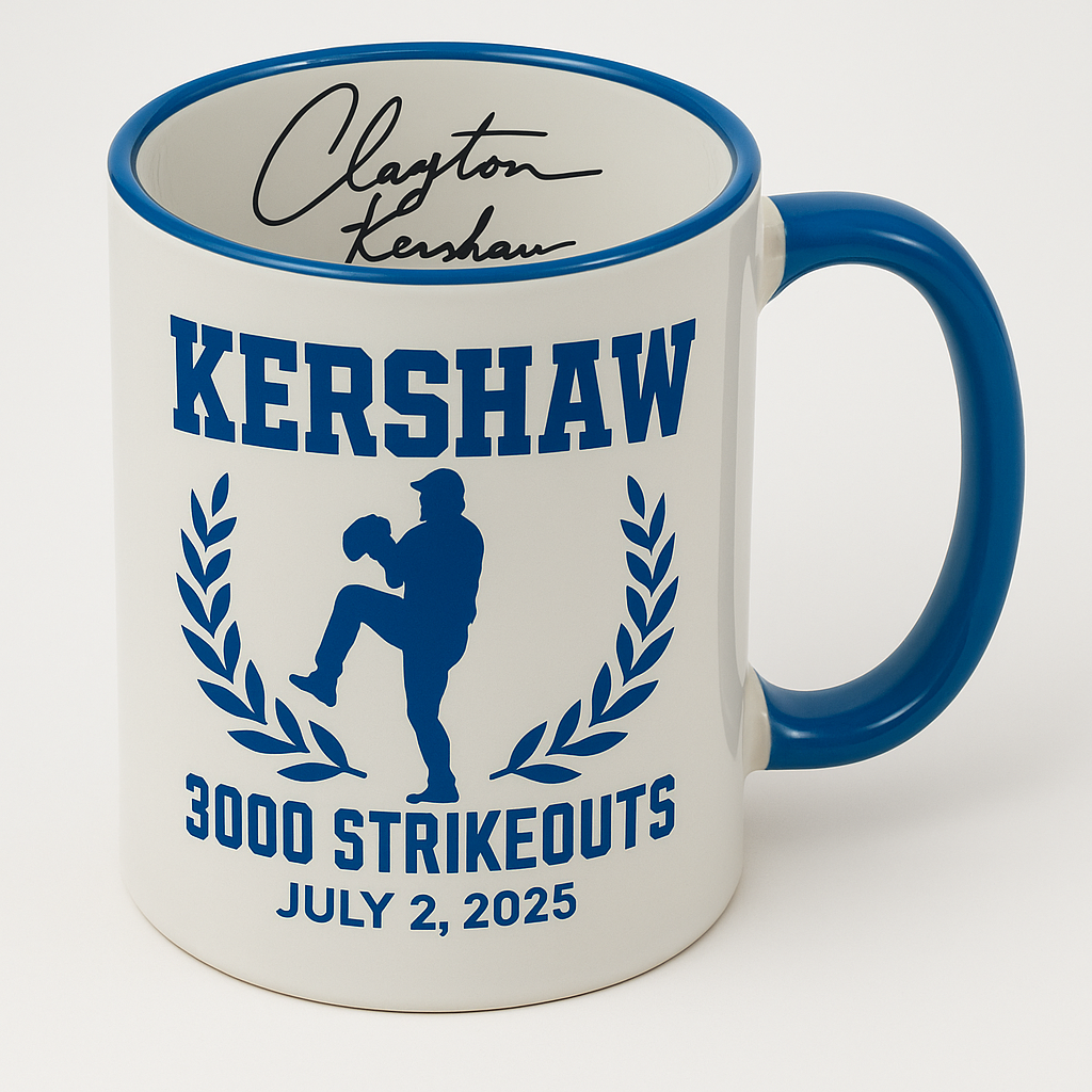 ⚾ KERSHAW 3000 STRIKEOUTS | Official Commemorative Mug