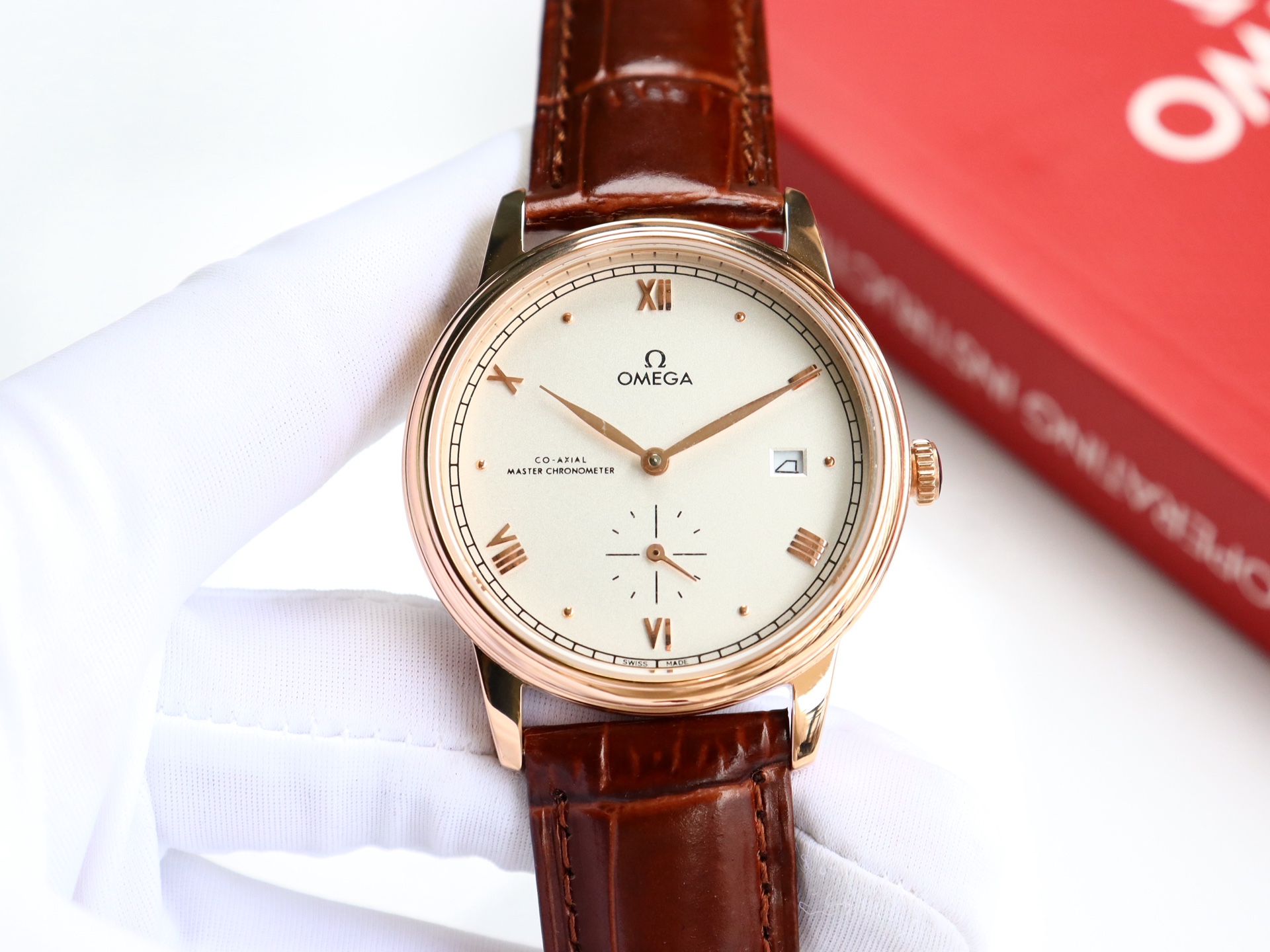 Omega De Ville series two-hand semi-mechanical men's watch