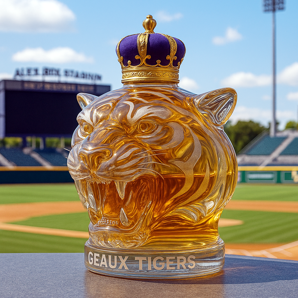 LSU Tigers Whiskey Bottle