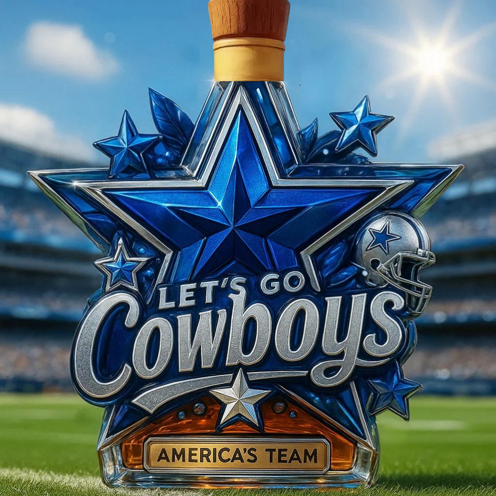 Dallas Cowboys Commemorative Whiskey Bottle