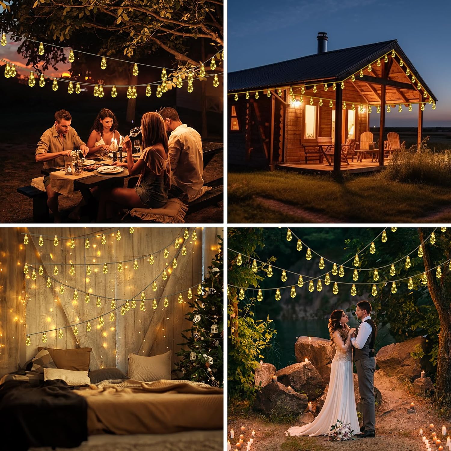 🔥Last Day Sale - 50% OFF🔥Vintage Rope Hemp Solar outdoor light string - 8 Modes 20/10 bulbs fairy string lights
