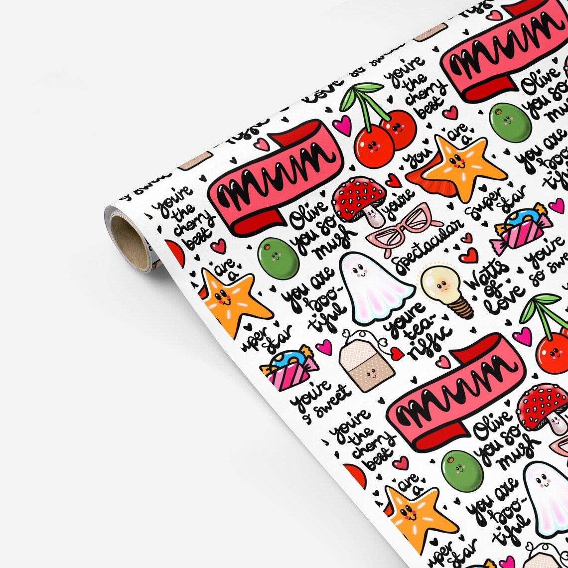 Mum wrapping paper, Mothers day gift wrap