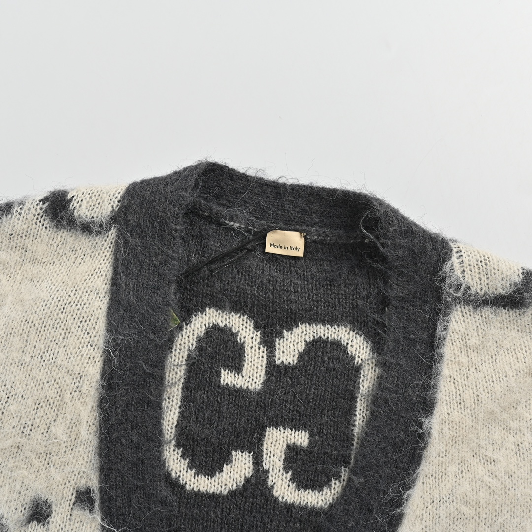 Gucci 24Fw reversible mohair cardigan