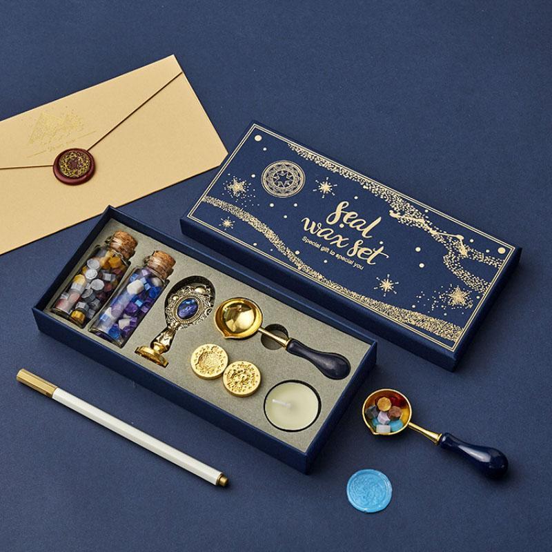 🎄Early Christmas Sale 49% OFF🎄Vintage Wax Seal Stamp Kit & Antique Feather Calligraphy Pen Set