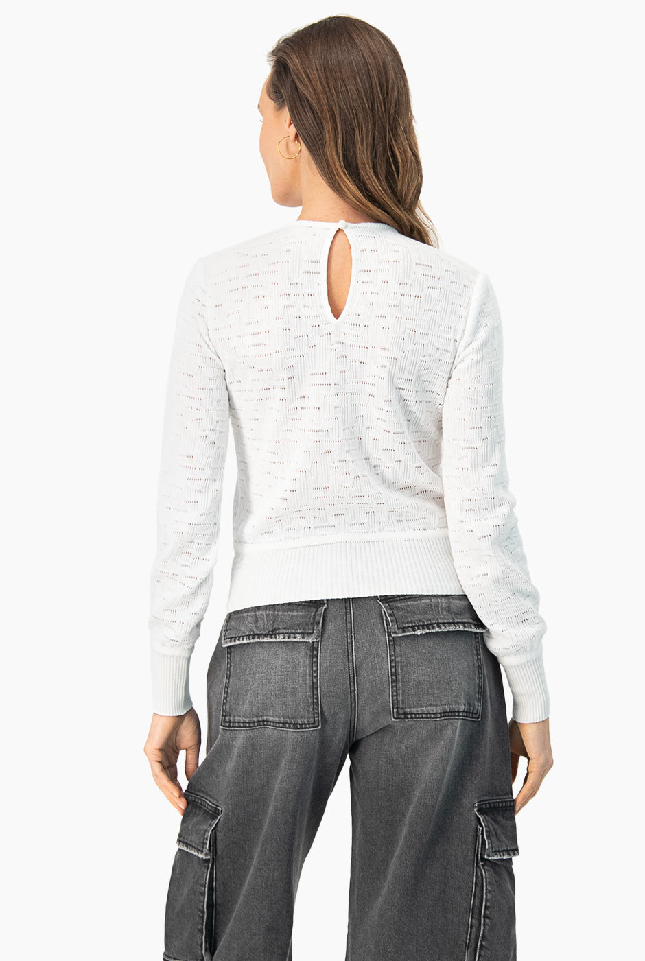 Blusa blanca tejida