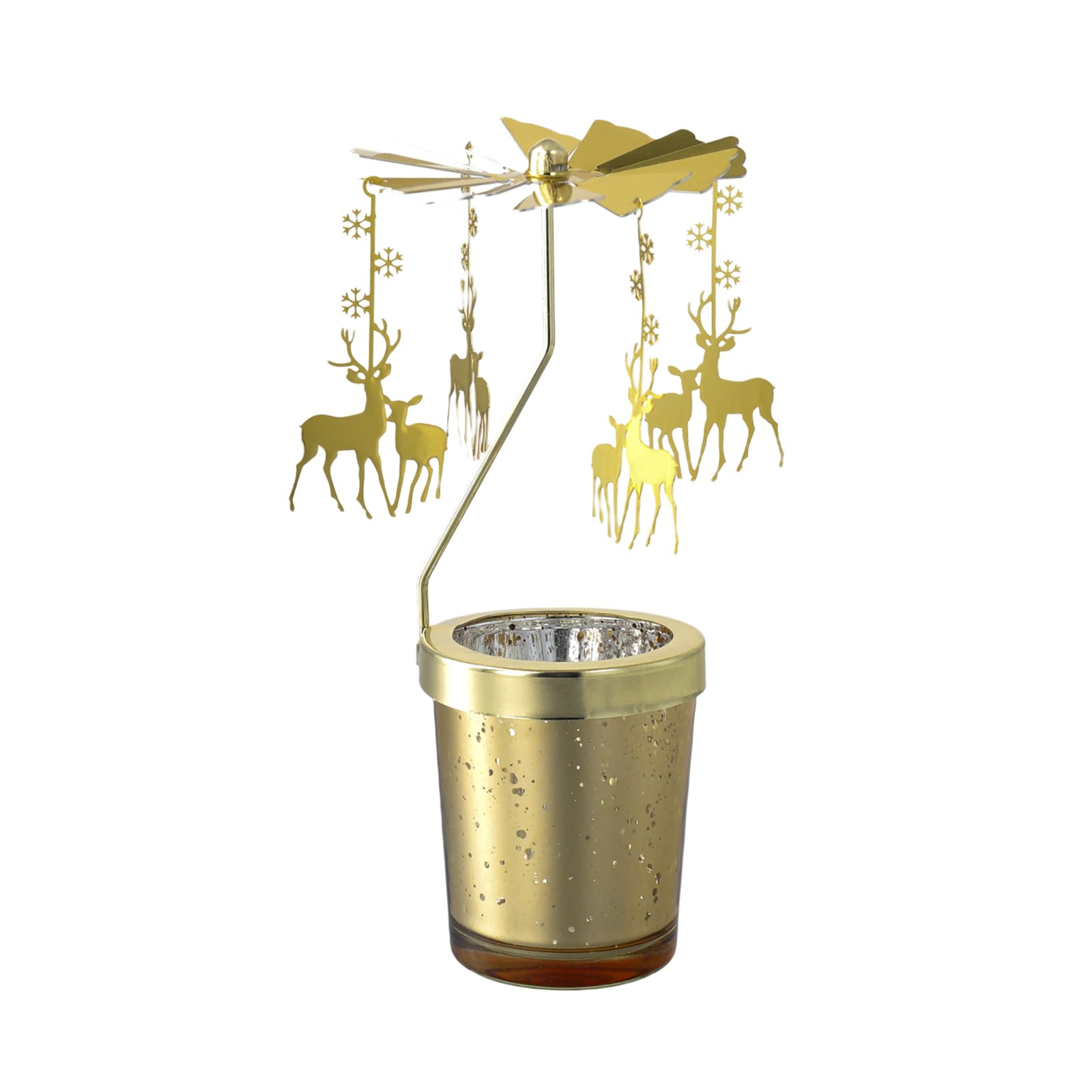 🔥ON SALE🔥2Pcs Rotating Christmas Snowflake Candle Holder