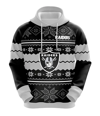 LAS VEGAS RAIDERS 3D HOODIE XMAS01