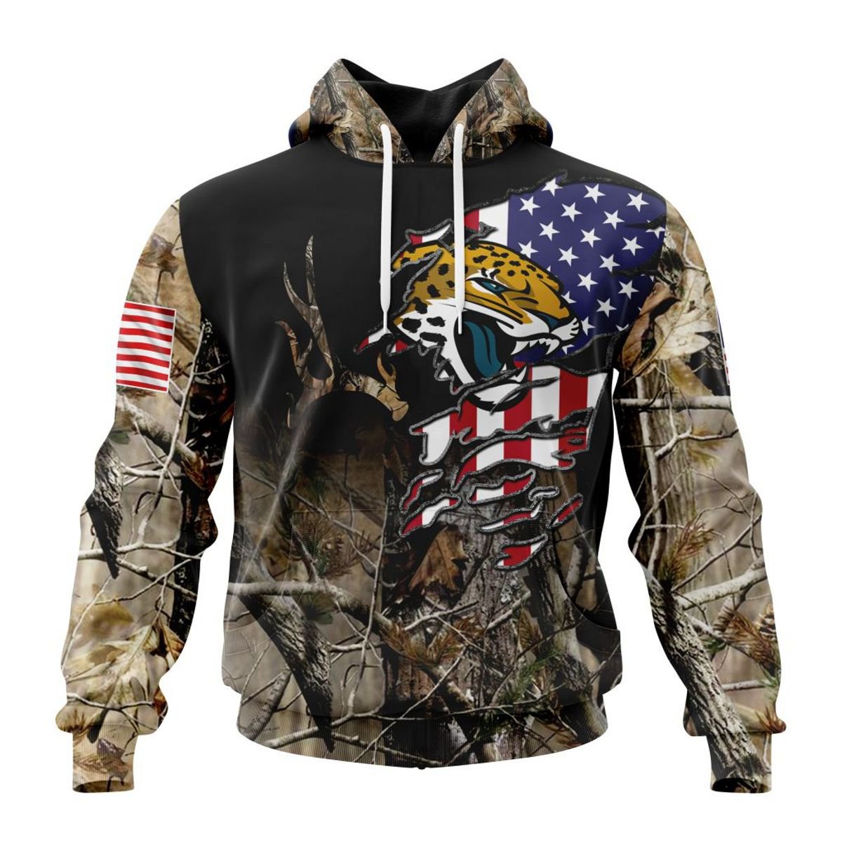 JACKSONVILLE JAGUARS 3D HOODIE CAMO REALTREE HUNTING