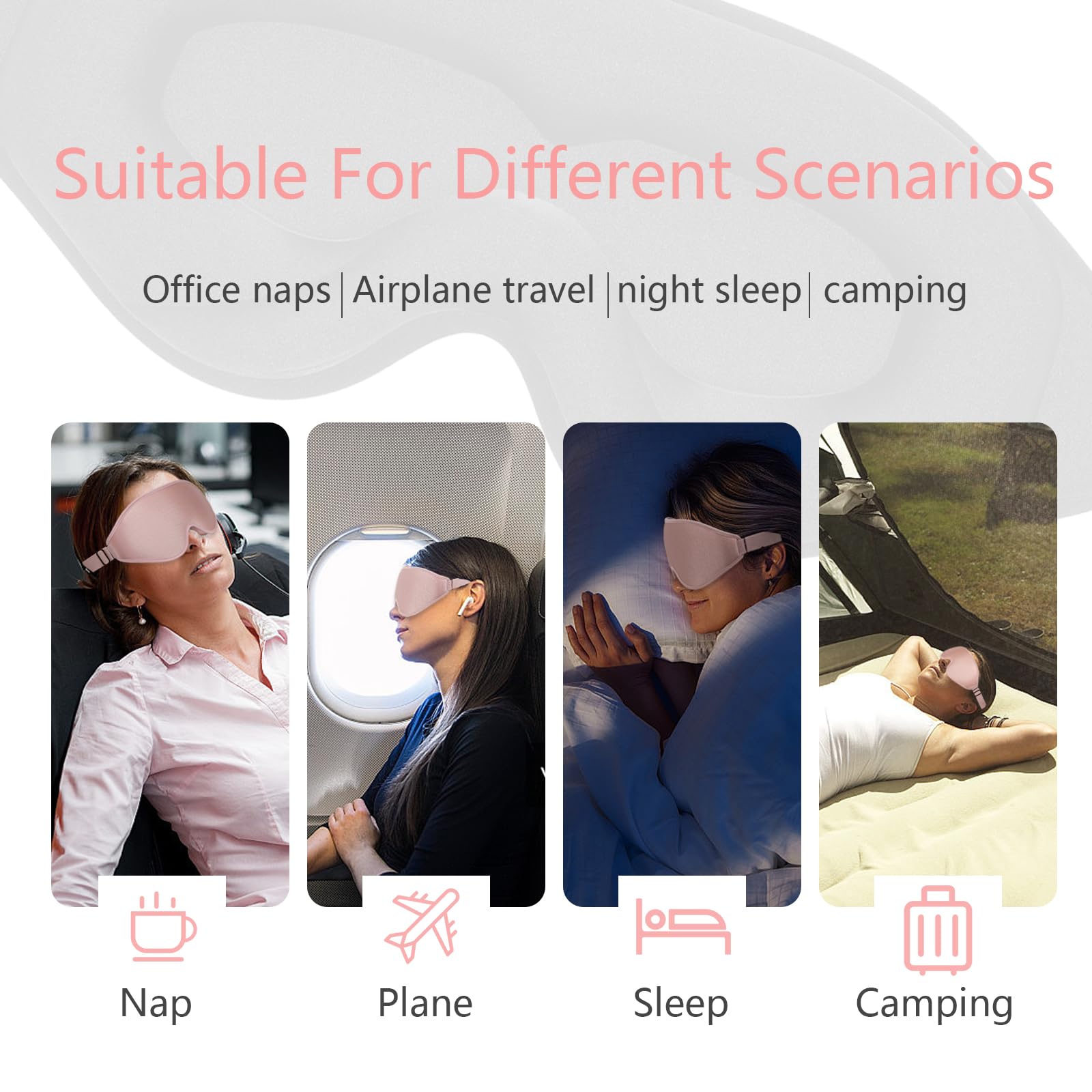 💤Sleep Mask 3D Eye Mask, 100% Block Out Light🌒