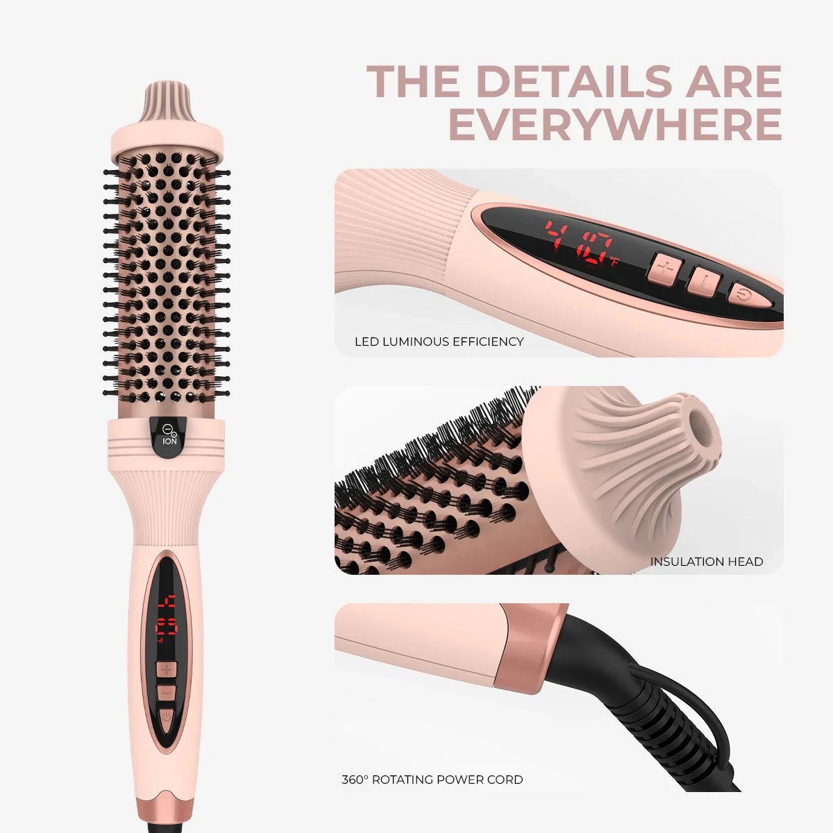 🏆#1 Best Seller ⏰Last Day Sale 49% Off💖3-in-1 Pro Negative Ion Two PTC Heaters Thermal Brush
