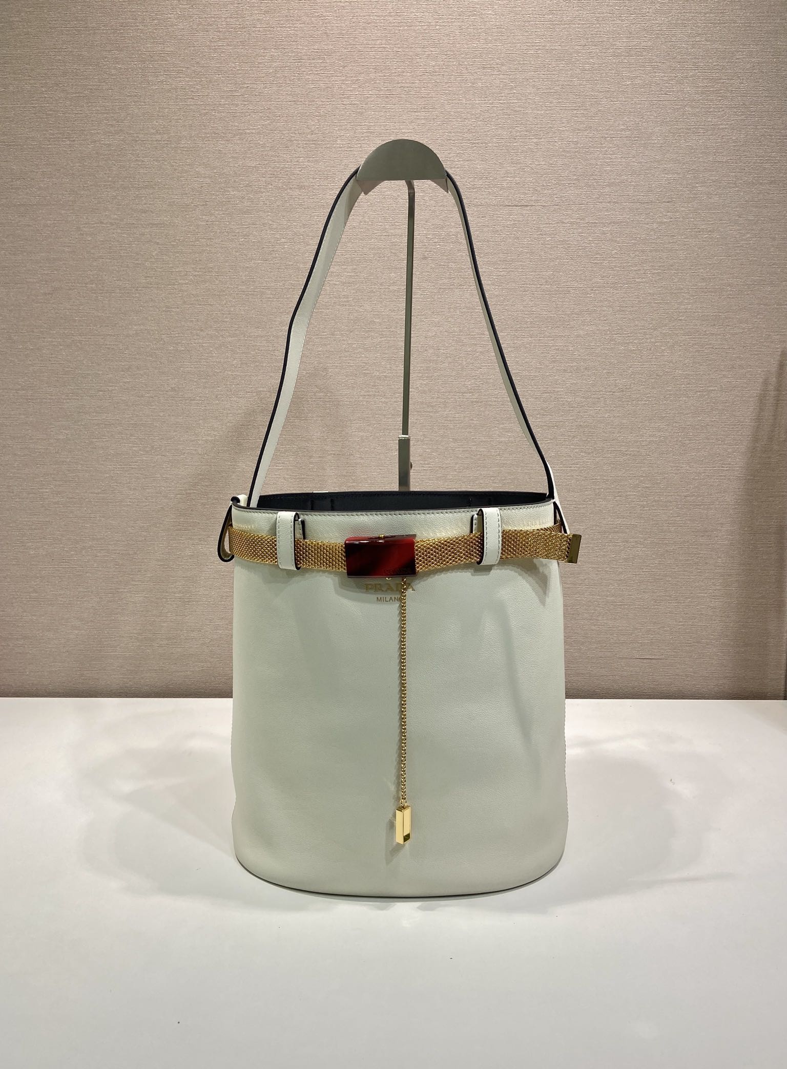 Prada Buckle Handbag 1BE085