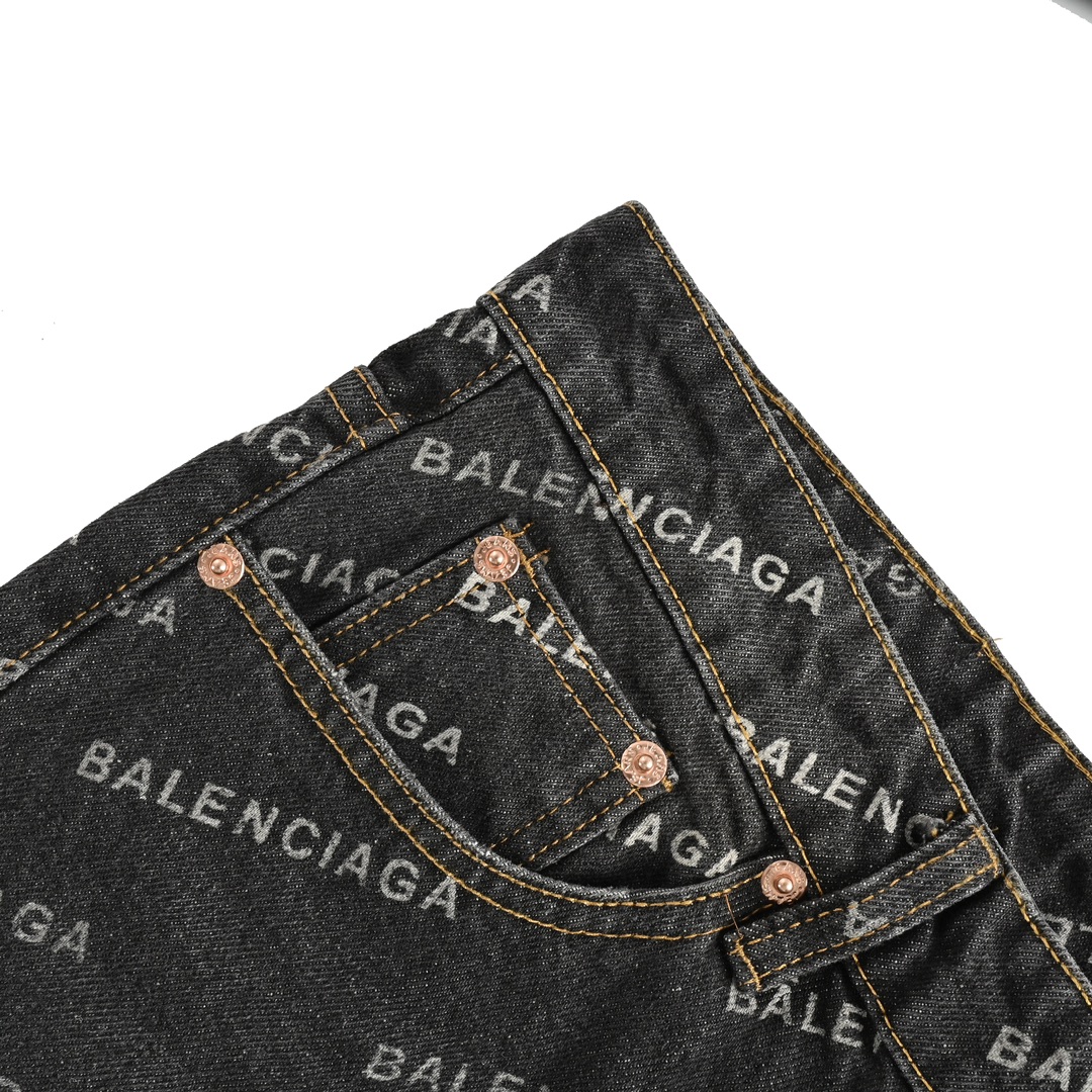 Balenciaga 24Fw Barrage Print Jeans
