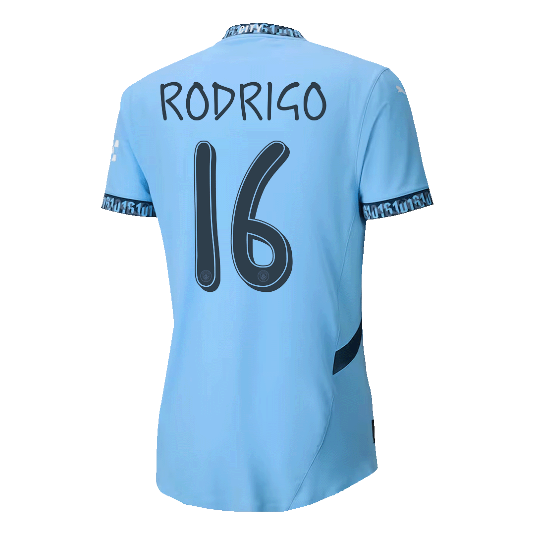 Authentic RODRIGO #16 Soccer Jersey Manchester City 2024/25-UCL