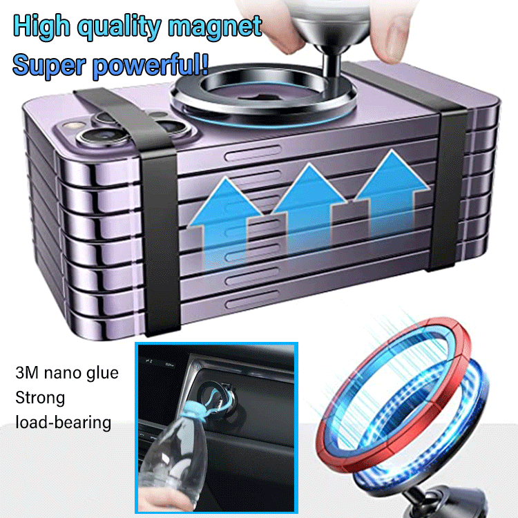 (🔥Last Day Promotion-SAVE 50% OFF)German imported magnetic car phone holder-BUY 2 GET 10% OFF & FREE SHIPPING!