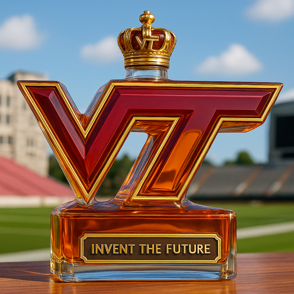 Virginia Tech Hokies Limited Edition Whiskey Bottle