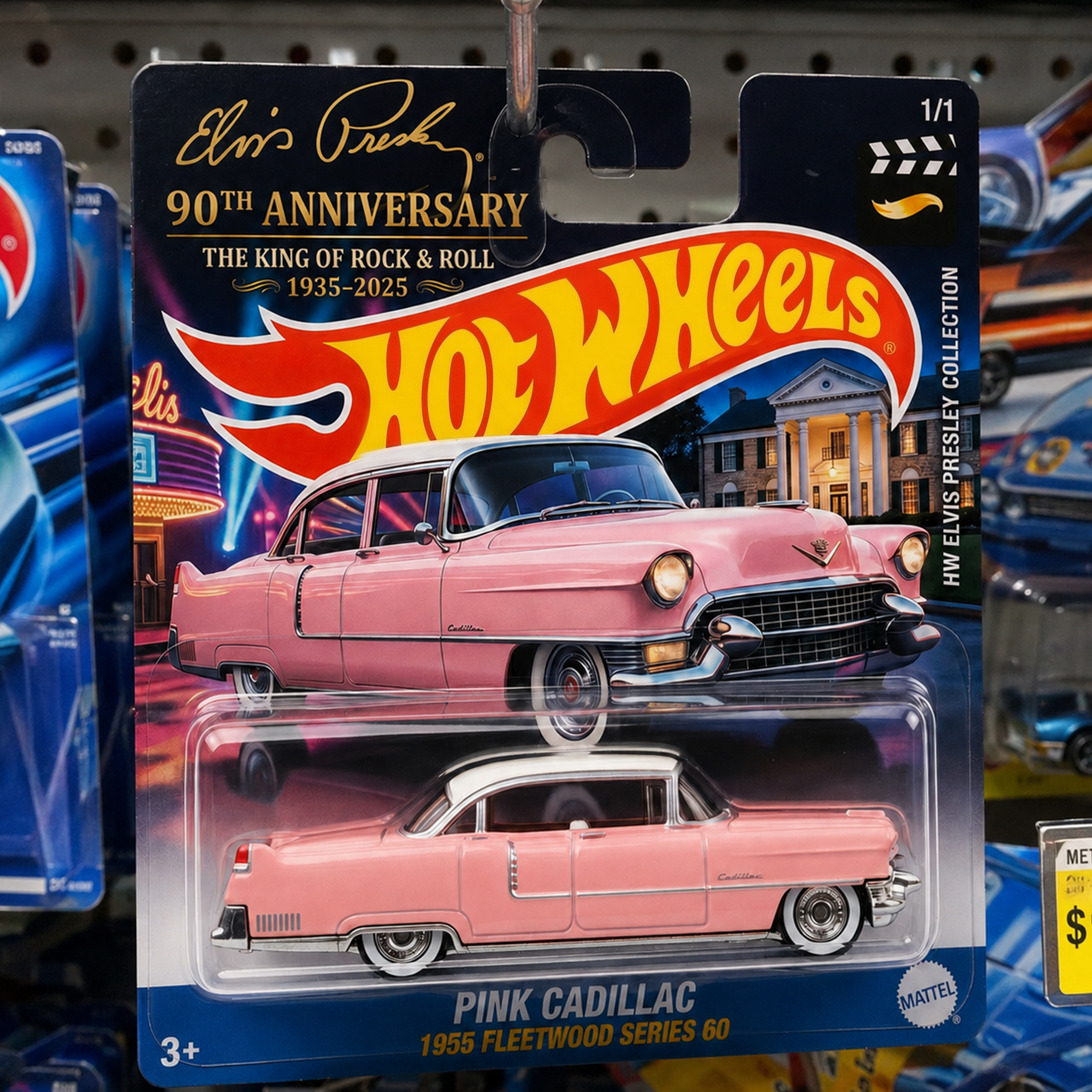 Hot Wheels Elvis Presley 90th Anniversary 1955 Pink Cadillac Fleetwood Series 60 Edition